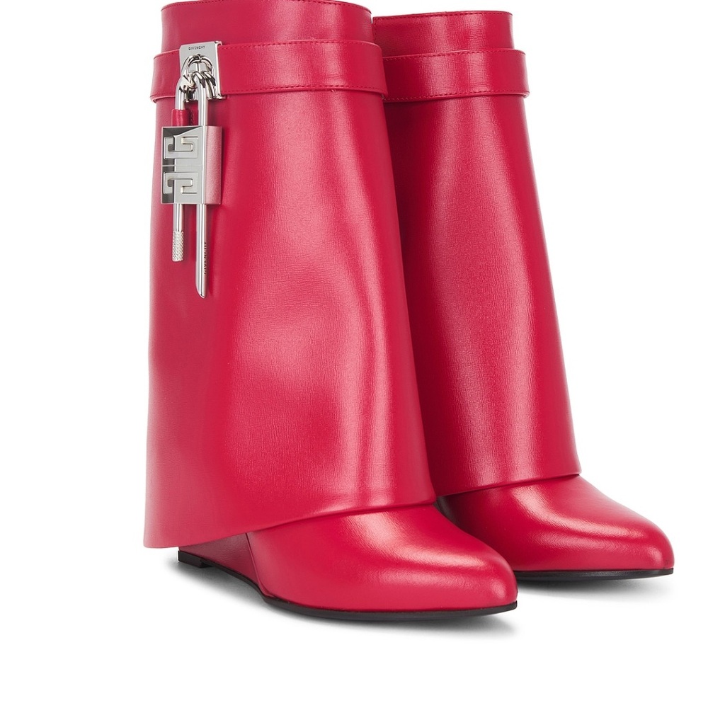 Givenchy Red Ankle Boots - Picture 3 of 8